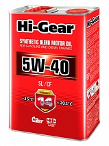 Hi-Gear 5W-40 SL/CF 4л п/синт масло моторное HG1144