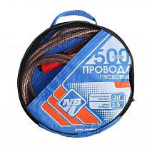 Провода пусковые "Nova Bright" 500А с прозрачной изоляцией, в сумке, 2.5 м 37662