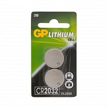 Литиевая дисковая батарейка GP Lithium CR2032 - 2 шт. в блистере