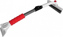 Щетка для снега поворотная телескоп. со скребком, мягкая ручка, 72-93см