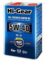 Hi-Gear 5W-40 API SP/CF 4л синт масло моторное HG0544 +