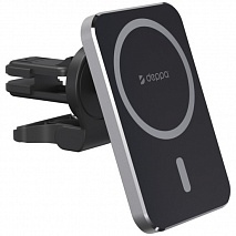 Автомобильный держатель Mage Safe Qi для iPhone, магнитный, черный, Deppa 55185