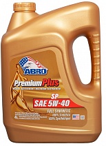 ABRO Premium Plus 5W40 4л синт. масло моторное