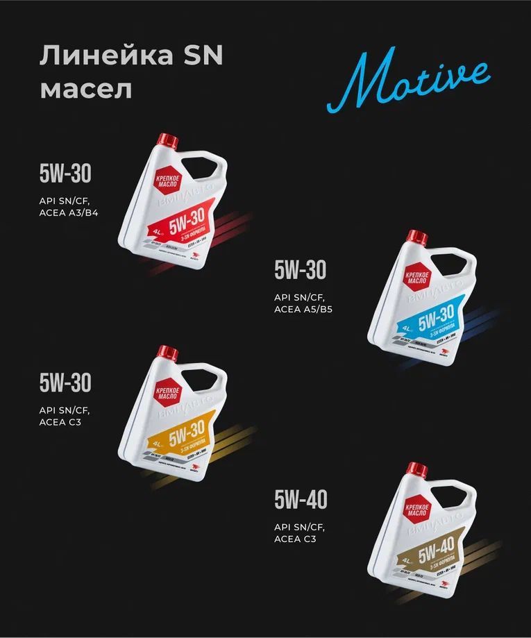 ВМПАВТО 5w30 SN/CF A5/B5  4л синт масло моторное 9215