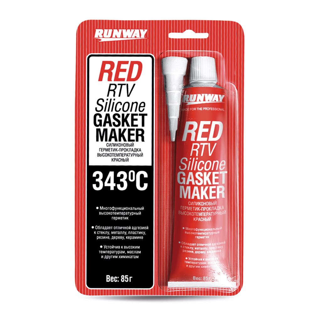RW8500 Силиконовый герметик-прокладка высокотемпературный красный 85г.