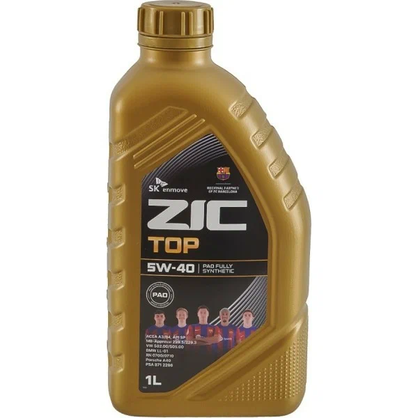 ZIC TOP 5W-40 SP, A3/B3/B4 (синт) 1л масло моторное