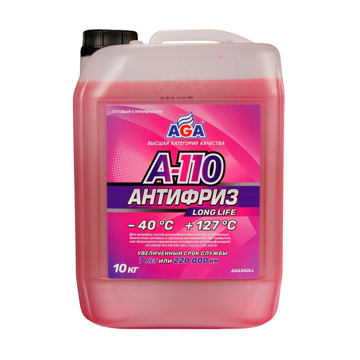 AGA340LL 'Антифриз розовый, -40С, 10кг AGA A-110