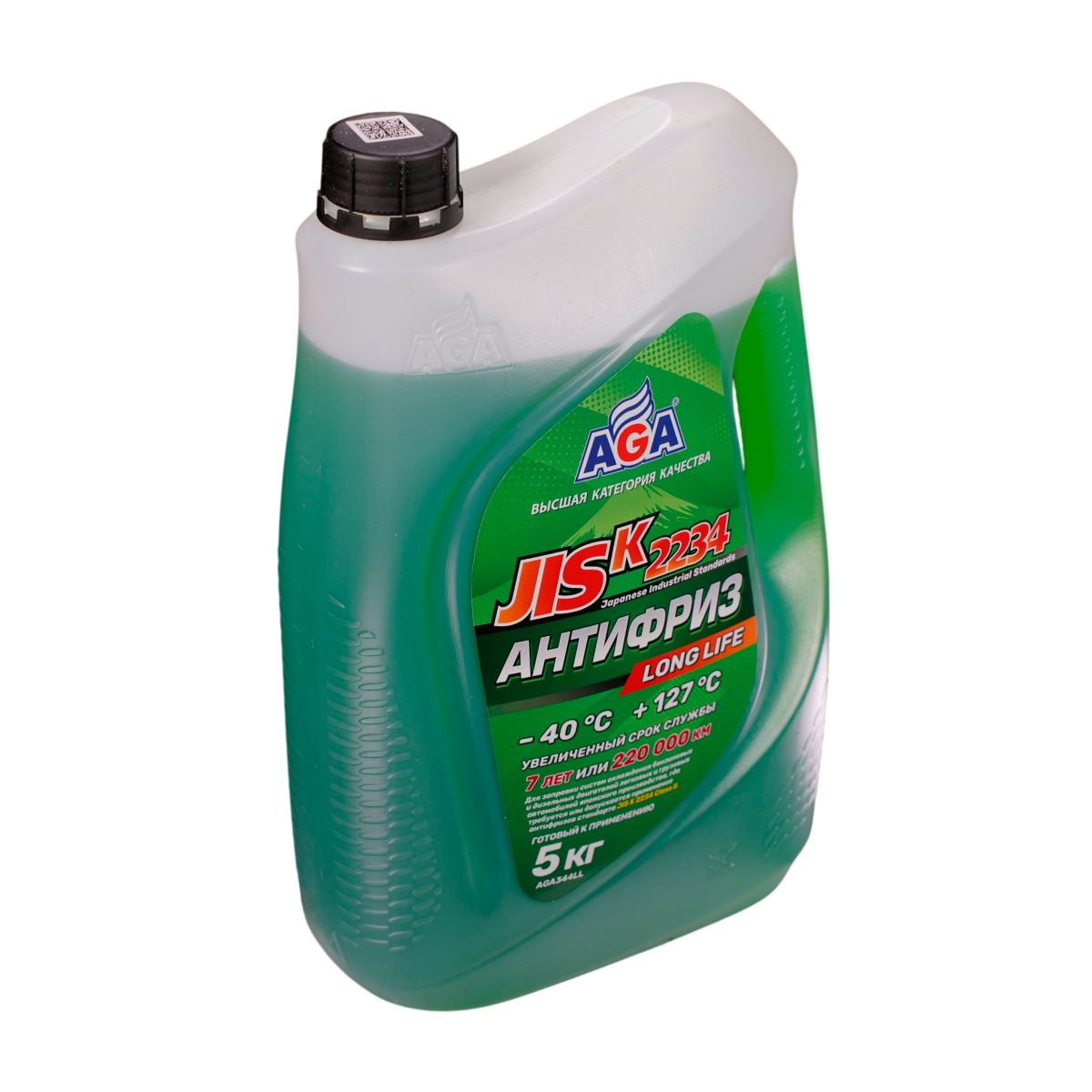 AGA344LL Антифриз зеленый, -40С, 5кг JIS K 2234