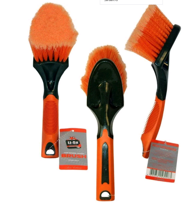 Щетка для мытья "Li-Sa" для труднодоступных мест, прорезиненная ручка (25см) (LS005)  39785