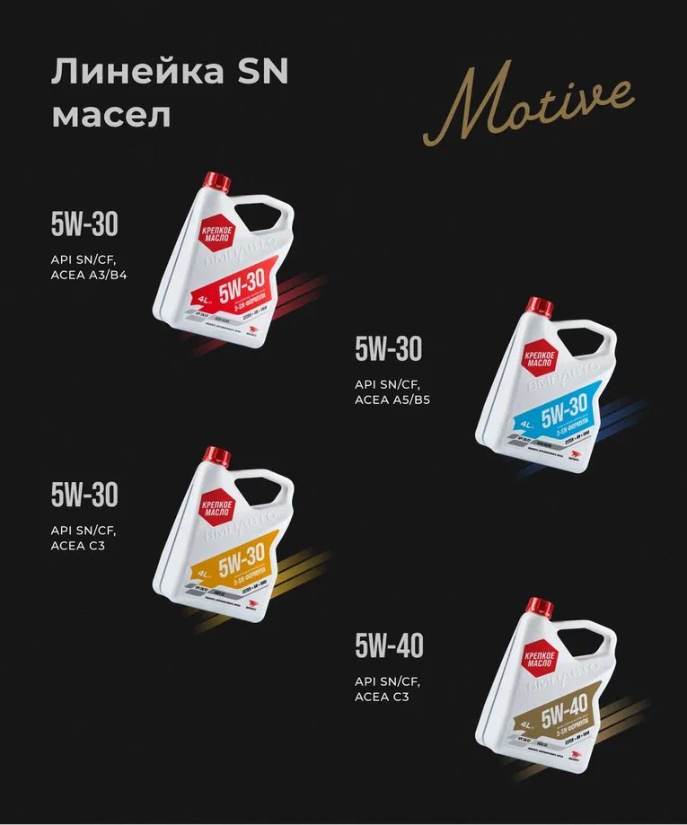 ВМПАВТО 5w40 SN/CF С3 20л синт масло моторное 9236