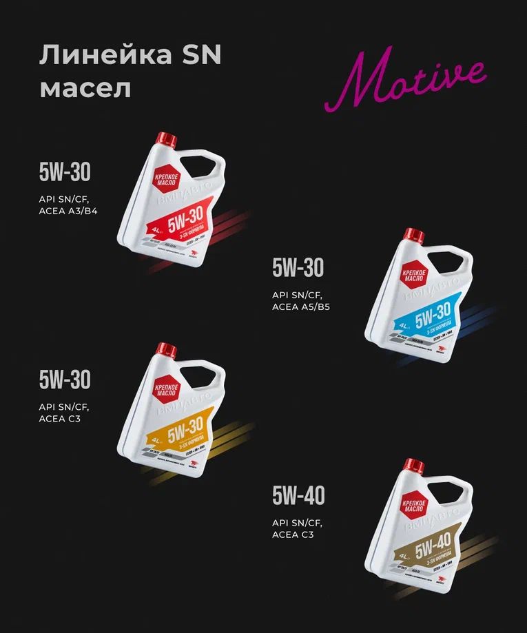 ВМПАВТО 5w40 SN/CF A3/B4  1л синт масло моторное 9222 +