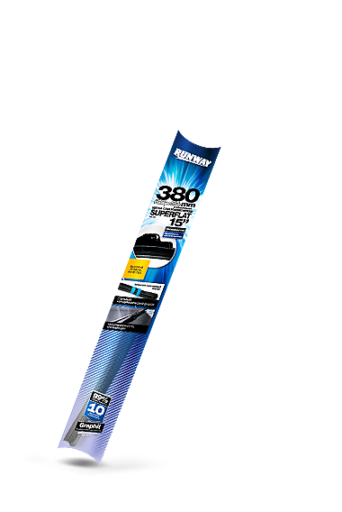 Щетка стеклоочистителя бескаркасная универсальная SUPERFLAT 380мм RUNWAY