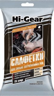 HG5585 Cалфетки для сильно загрязненных рук 25 шт. HEAVY DUTY HAND CLEANING  WIPES