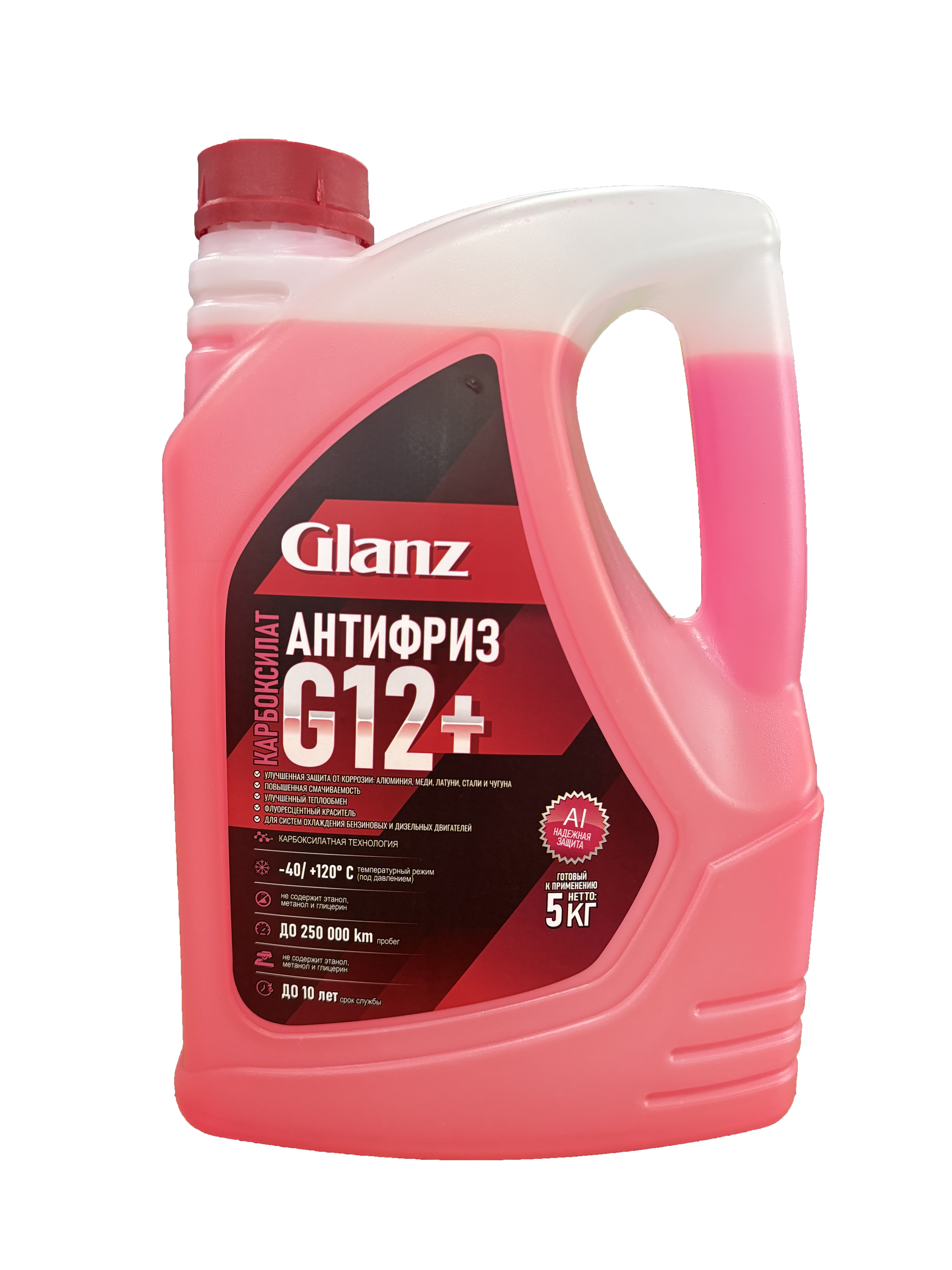  Glanz Антифриз G12+ Carboxylate (красный)  5кг