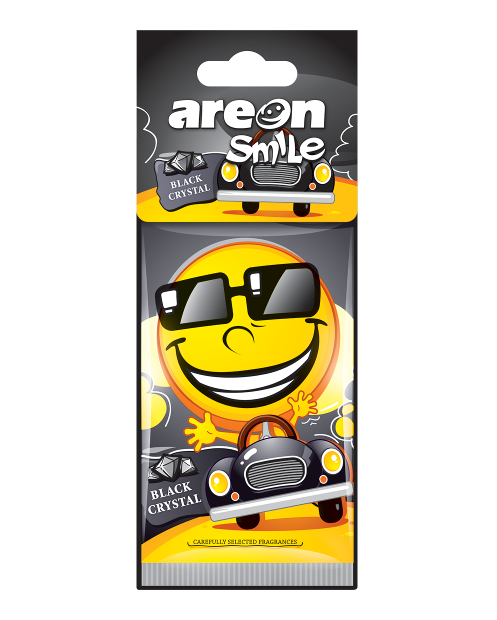 Ароматизатор AREON "SMILE RING"  BLACK CRYSTAL ASD19