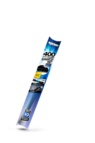 Щетка стеклоочистителя бескаркасная универсальная SUPERFLAT 400мм RUNWAY