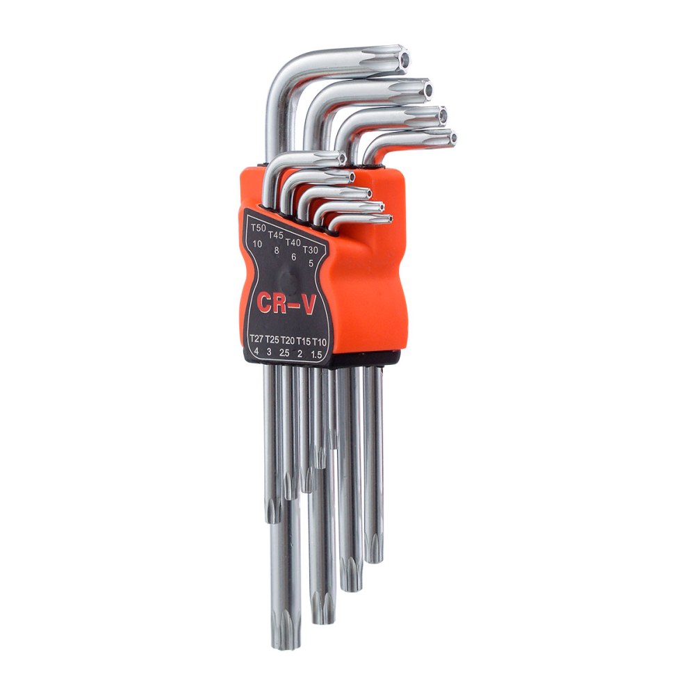 PM4461 Набор ключей TORX, 9 предметов,  T10; T15; T20; T25; T27; T30; T40; T45; T50 ZIPOWER Набор ключей Torx