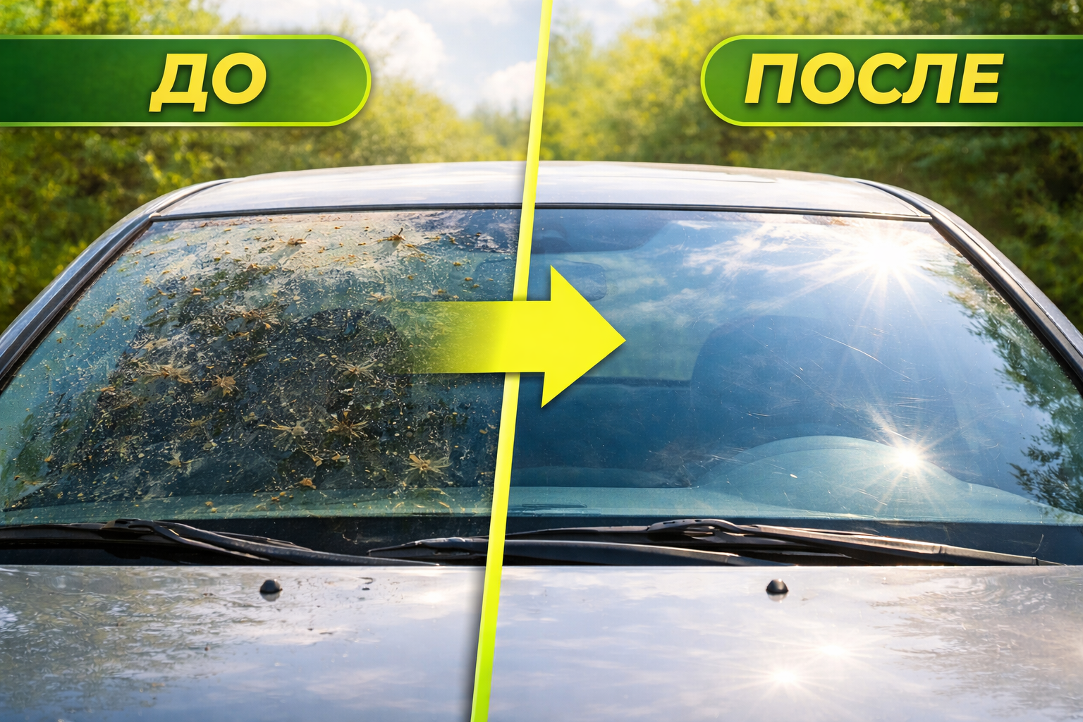  БИБИП Летний очиститель стёкол  триггер 550мл