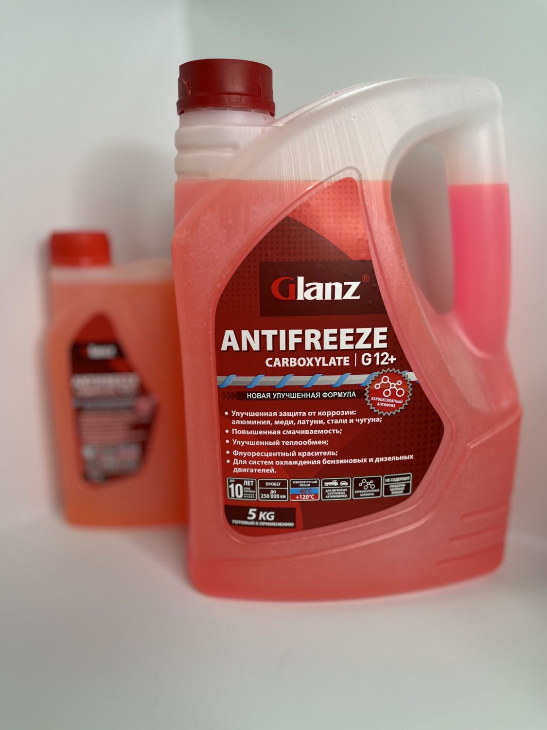   Glanz Антифриз G12+ Carboxylate (красный)  5кг