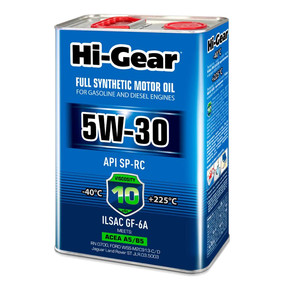 Hi-Gear 5W-30 ACEA A5/B5 API SP-RC ILSAC GF-6A 4л синт масло моторное HG0534