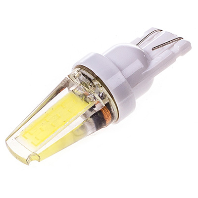 Автолампа диод T10-COB-NEW (W5W) 12V 1 диод 1-конт без цоколя Белая SKYWAY
