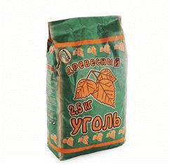 Уголь древесный 2,5 кг