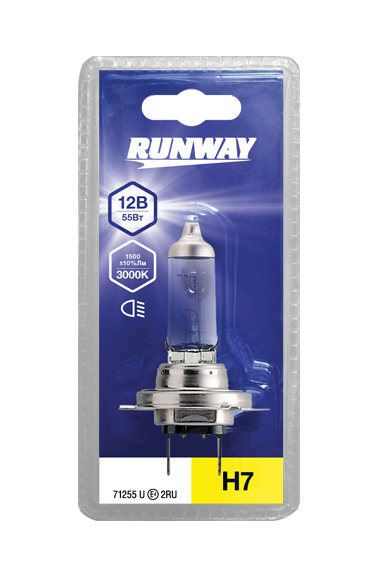 RW-H7-b Галогенная автомобильная лампа H7 12В 55Вт (1шт. блистер) С