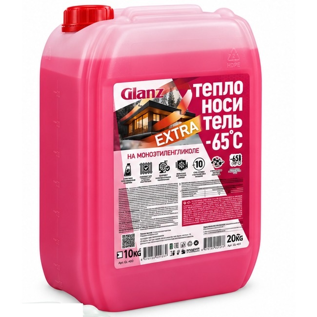  GLANZ Теплоноситель Extra -65   10кг (мэг)