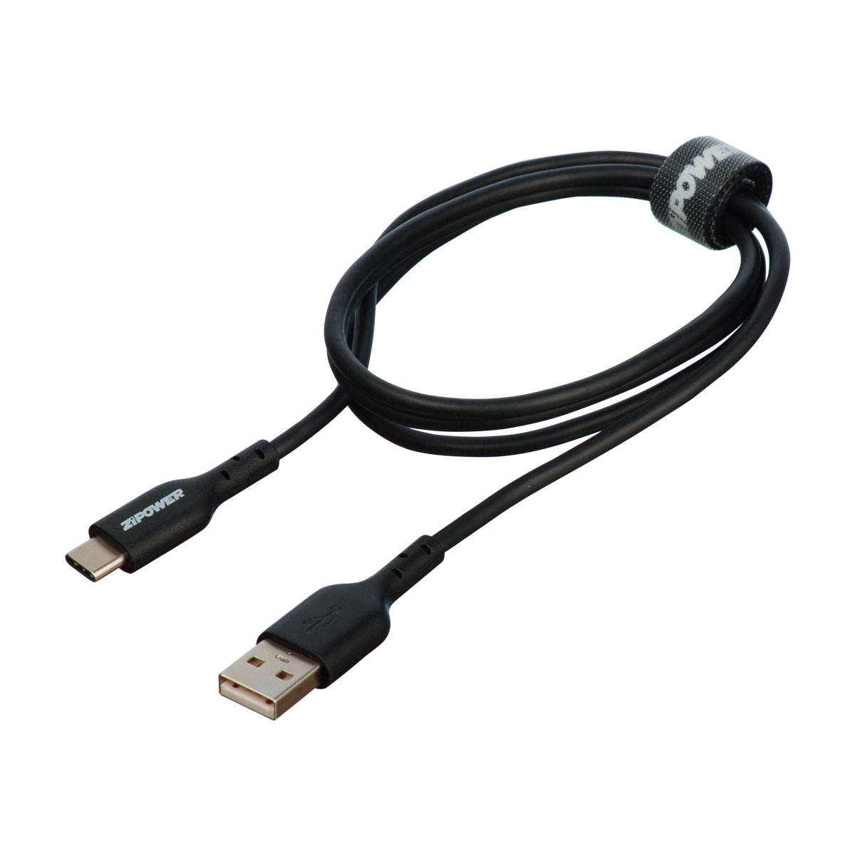 PM6666 Кабель USB Type-A Type-C, 3 A быстрая зарядка, 1 м, передача данных 480 Мбит/с, черный