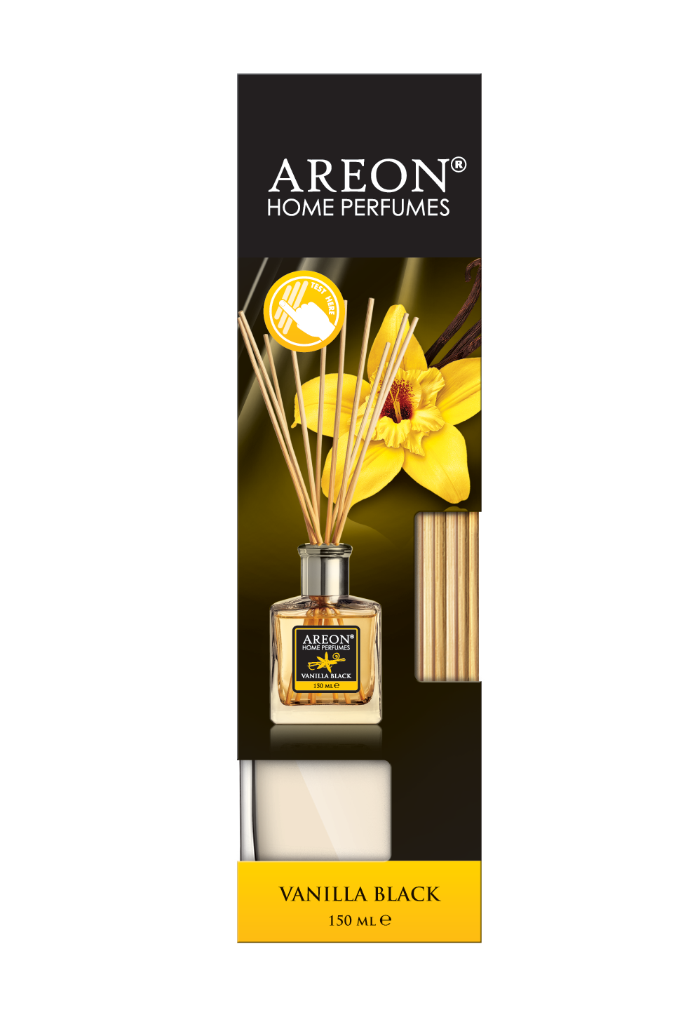 Ароматизатор AREON HOME PERFUME STICKS LUX-STANDART 150 ML Vanilla black HPS10 (HPL10)