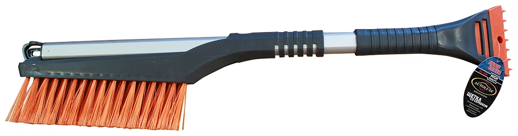 Щетка для снега со скребком сер-оранж 63-88см AL-104