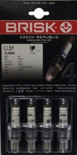 Свечи BRISK L15Y-J к-т 4шт ВАЗ 2101-08