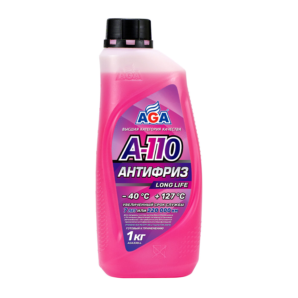 AGA338LL Антифриз розовый,  -40С, 1кг A-110