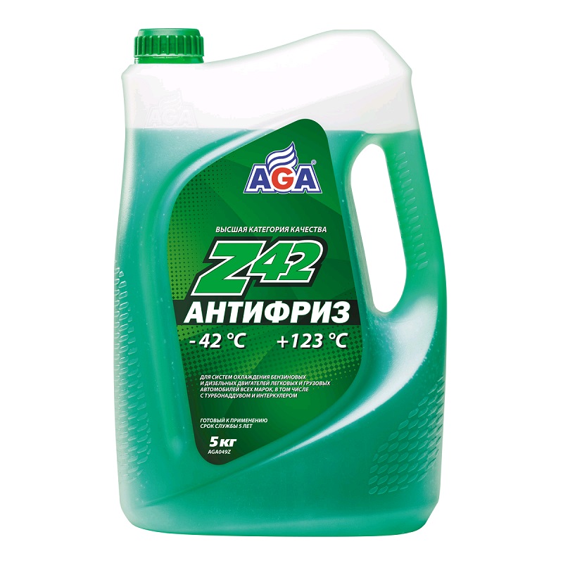 AGA049Z Антифриз зеленый, -42С, G12++, 5кг