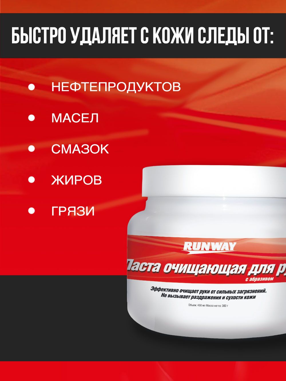 RW3061 Очиститель рук с абразивом 450мл