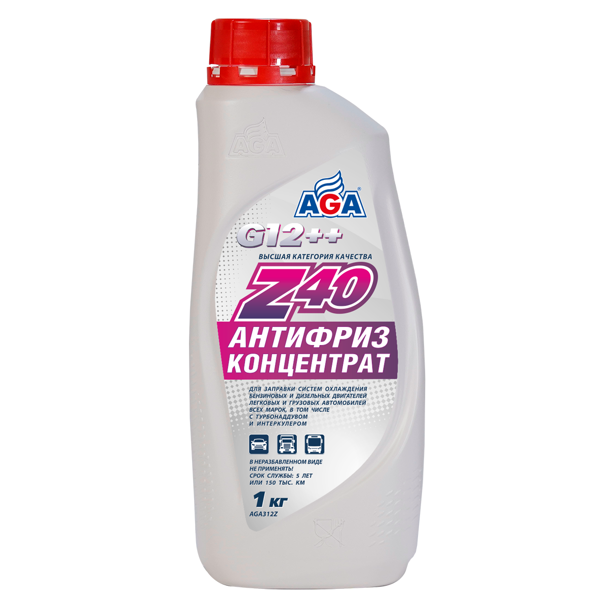AGA312Z Антифриз Z40. Концентрат. Красный 1кг