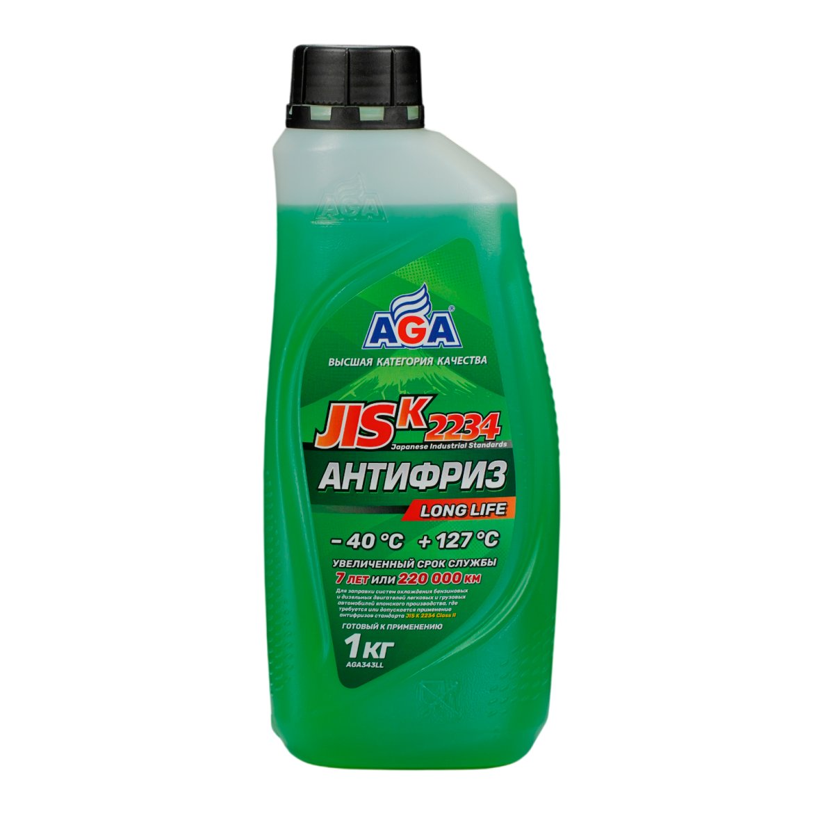 AGA343LL Антифриз зеленый,  -40С, 1кг JIS K 2234