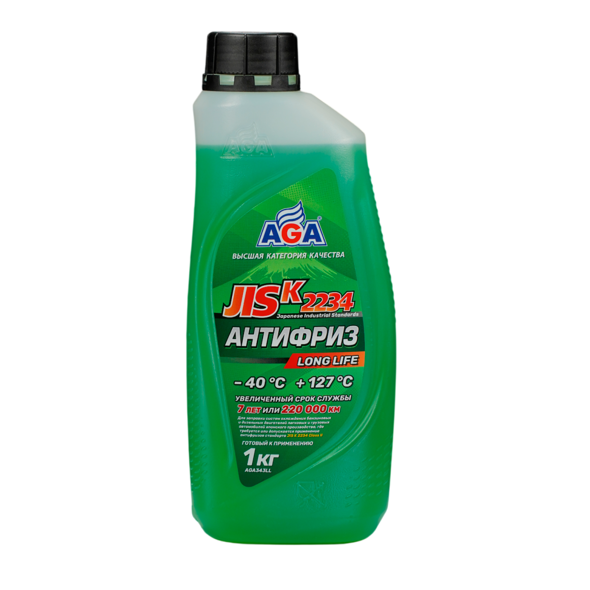 AGA343LL Антифриз зеленый,  -40С, 1кг JIS K 2234