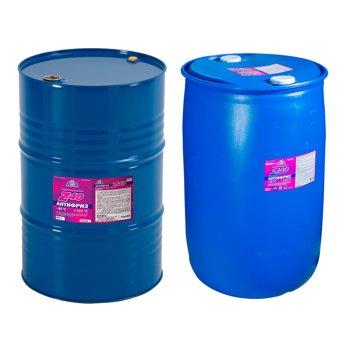 AGA056Z Антифриз  красный, -40С 220 кг AGA ANTIFREEZE AGA-Z40, PREMIX