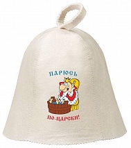Шапка для бани и сауны "Парюсь по-царски!", "Нot Pot", войлок / 20